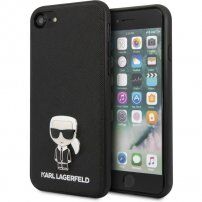 Karl Lagerfeld Saffiano Iconic кейс за iPhone 7 / 8 / SE (2020/2022) - черен