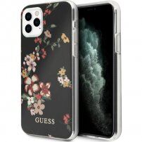 Guess Flower Shiny N.4 кейс за iPhone 11 Pro Max - черен