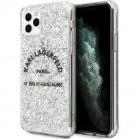 Karl Lagerfeld St. Guillaume Glitter кейс за iPhone 11 Pro Max - сребърен