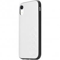 Audi оригинален кейс от PU кожа за iPhone X / XS - бял