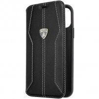 Lamborghini Huracan оригинален кожен калъф за iPhone 11 Pro Max - черно