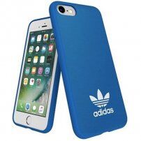Adidas оригинален кейс с лого и с кожено покритие за iPhone 6 / 6S / 7 / 8 / SE (2020/2022) - син