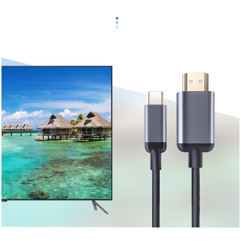Rock кабел с конектори USB-C и HDMI - 5 m - Appleking.bg