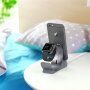 Елегантна алуминиева стойка / докинг станция за Apple Watch / iPhone - сребърен