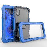Водоустойчив и много издръжлив калъф за iPhone XR - синьо