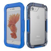 Водоустойчив и много издръжлив калъф за iPhone 7 / 8 / SE (2020/2022) - тъмно син