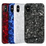 BENKS пластмасов гръб със защита срещу падане с имитация на диамант за iPhone XS / iPhone X - бял