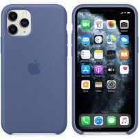 Оригинален Apple силиконов кейс за iPhone 11 Pro Max - изхабено синьо