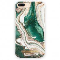 iDeal Of Sweden кейс с мраморен мотив за iPhone 6 Plus / 6S Plus / 7 Plus / 8 Plus - златно-зелен