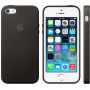 Оригинален кожен кейс за Apple iPhone 5S/SE (2016) - черен