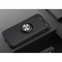 Кейс с метална стойка подходящ за магнитни стойки за iPhone 5 / 5S / SE (2016) - черно-сив