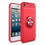 Кейс с метална стойка подходящ за магнитни стойки за iPhone 5 / 5S / SE (2016) - червен