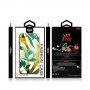 NXE защитен кейс със задна страна от закалено стъкло за iPhone 7 / 8 / SE (2020/2022) - зелени растения