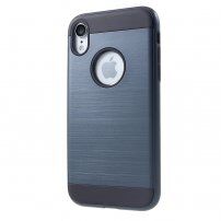 Кейс с полирана текстура за iPhone XR - тъмносин