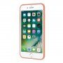 Силиконов кейс със сърчице за iPhone 6 / 6S - оранжев