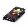 Калъф тип портмоне със стойка патица за iPhone 5 / 5S / SE (2016) - черно