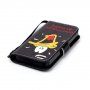 Калъф тип портмоне със стойка патица за iPhone 5 / 5S / SE (2016) - черно