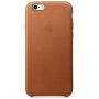 Оригинален кожен кейс за Apple iPhone 6S Plus - кафяво като седло