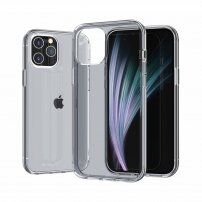 Прозрачен кейс със защита на фотоапарата за iPhone 12 - сив