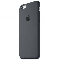 Оригинален силиконов кейс за Apple iPhone 6S Plus - сив като въглен