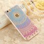Xincuco прозрачен кейс с мотив на дантела за iPhone 6 / 6S - синьо-лилав