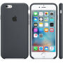 Оригинален силиконов кейс за Apple iPhone 6S Plus - сив като въглен