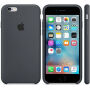Оригинален силиконов кейс за Apple iPhone 6S Plus - сив като въглен