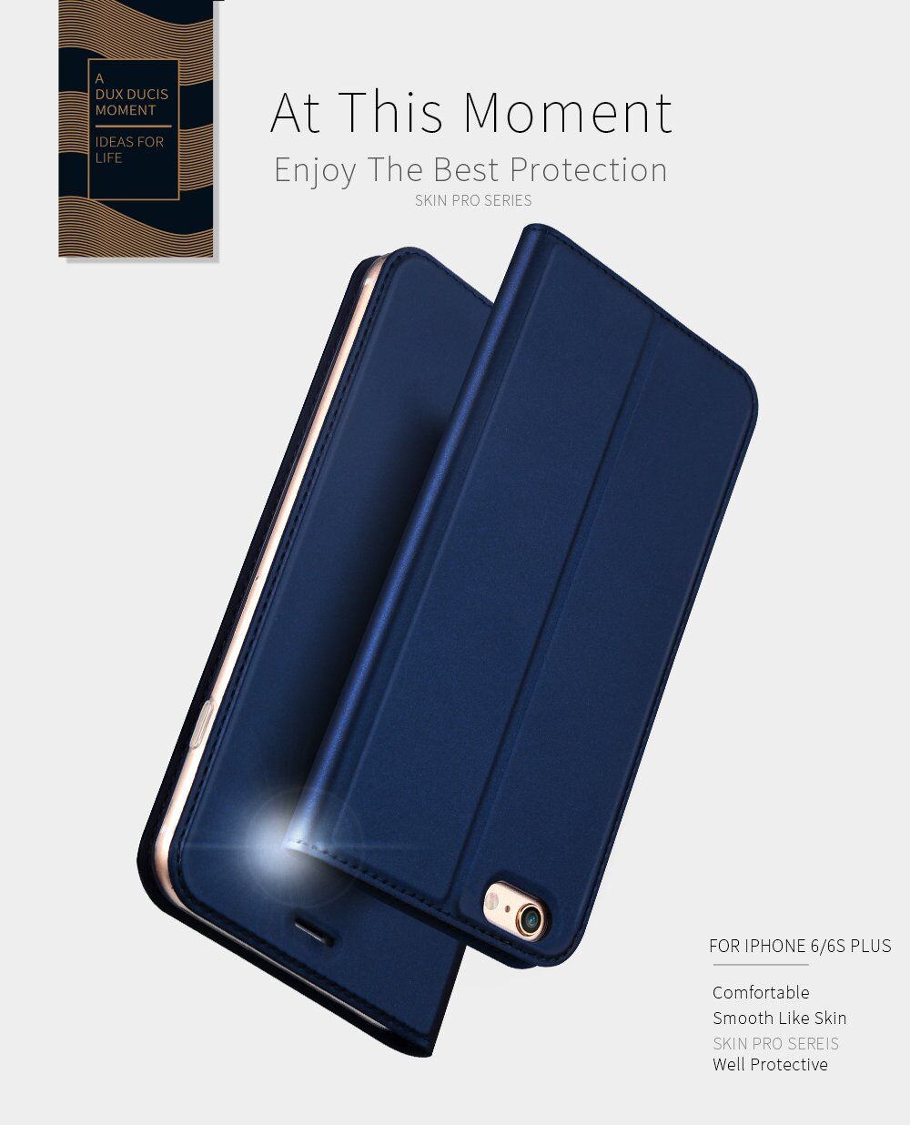 DUX DUCIS флип калъф за iPhone 6 Plus / 6S Plus - тъмносиво