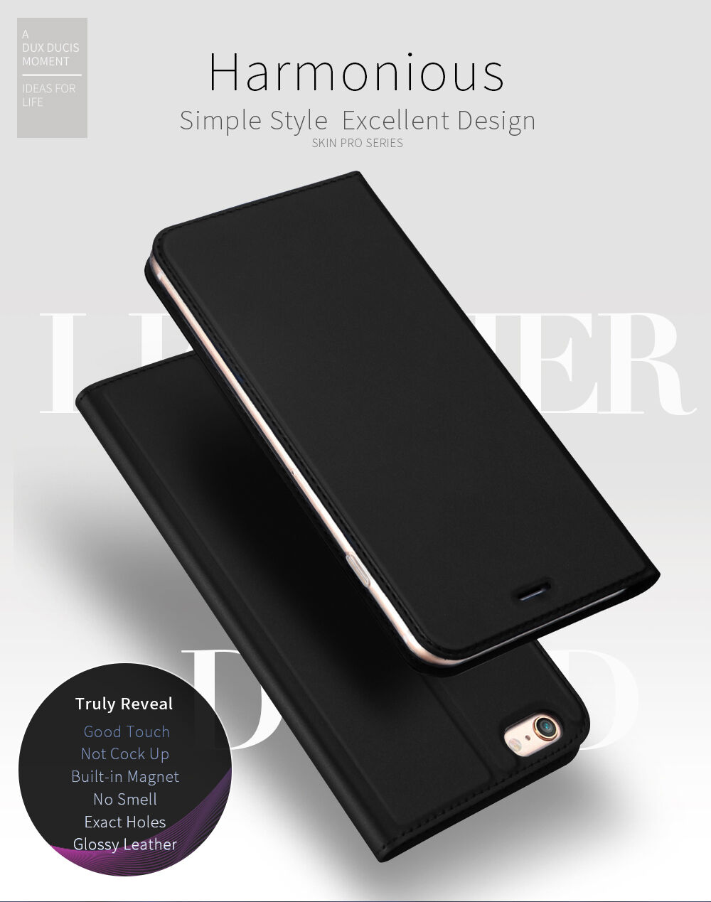 DUX DUCIS флип калъф за iPhone 6 / 6S - златно розово
