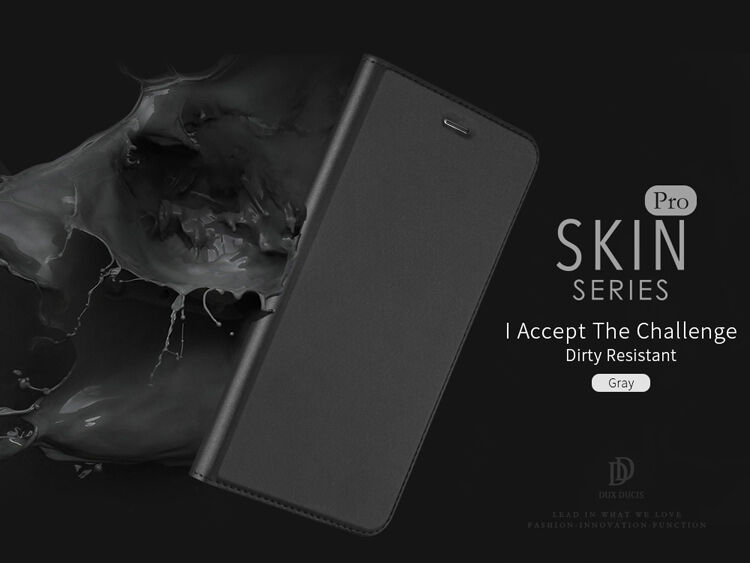 DUX DUCIS флип калъф за iPhone 5 / 5S / SE (2016) - тъмносиво DUX DUCIS флип калъф за iPhone 5 / 5S / SE (2016) - тъмносиво
