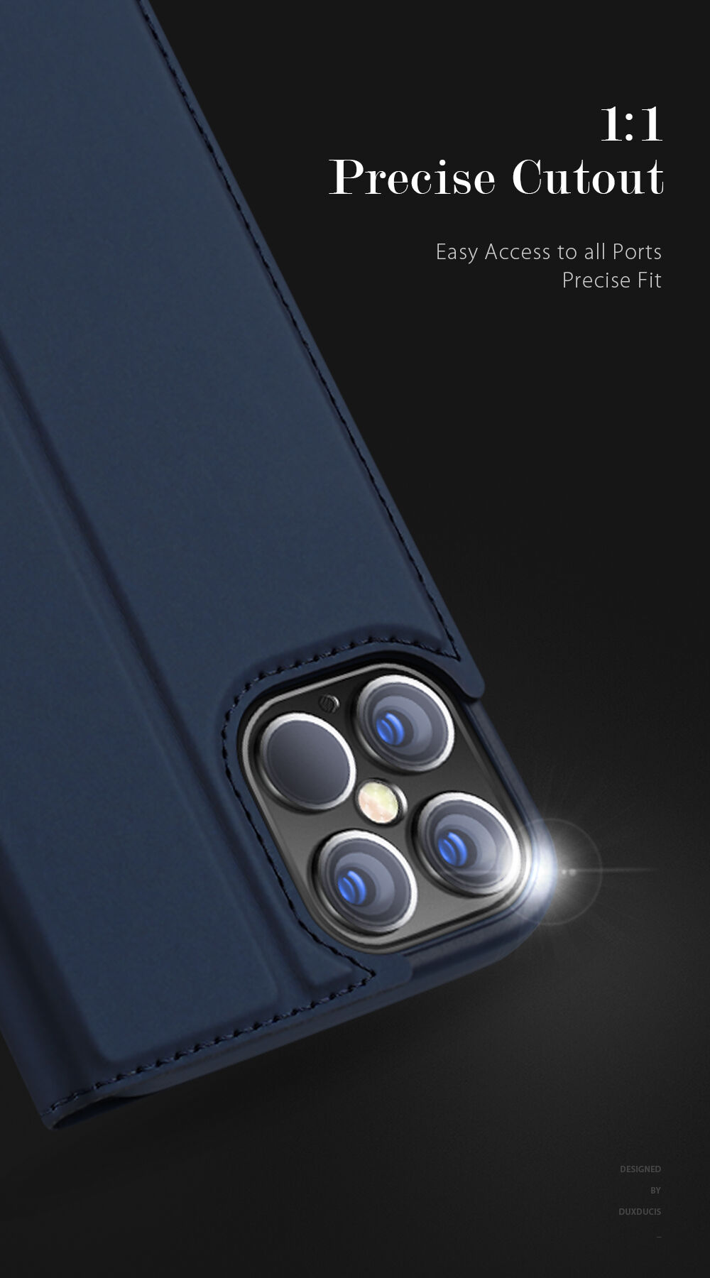 DUX DUCIS флип калъф за iPhone 12 Pro Max - черно