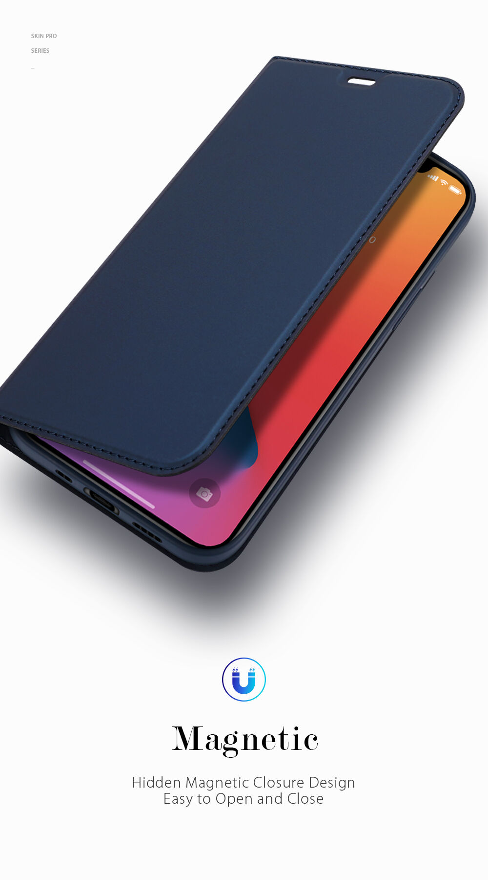 DUX DUCIS флип калъф за iPhone 12 mini - черно