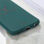 Матиран кейс елен и цитат от мека пластмаса за за iPhone 6 - черен