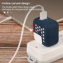Силиконов релефен защитен калъф за адаптер 60W / 61W - черен