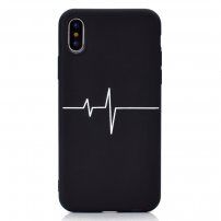 Кейс EKG от мека пластмаса за iPhone XS Max - черен