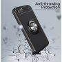 Кейс с метална стойка подходящ за магнитни стойки за iPhone 5 / 5S / SE (2016) - черно-син