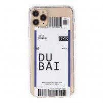 Кейс от мека пластмаса с мотив на самолетен билет за iPhone 12 Pro Max - Dubai
