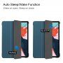 Калъф от PU кожа с функция събуждане / сън за iPad Air 4 (2020) / Air 5 (2022) / Air 11" (2024) / Pro 11" (2018) - петролено сив