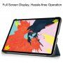 Калъф от PU кожа с функция събуждане / сън за iPad Air 4 (2020) / Air 5 (2022) / Air 11" (2024) / Pro 11" (2018) - петролено сив