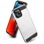 Устойчив кейс за iPhone 12 mini - полирана текстура - бял