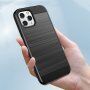 Устойчив кейс за iPhone 12 mini - полирана текстура - бял