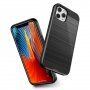 Устойчив кейс за iPhone 12 mini - полирана текстура - черен