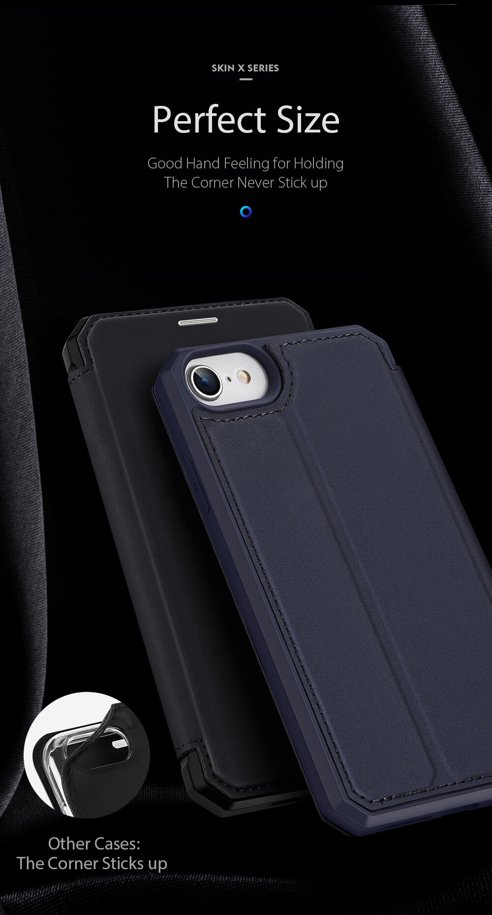 Dux Ducis калъф тип портмоне за iPhone 7 / 8 / SE (2020/2022) - черно