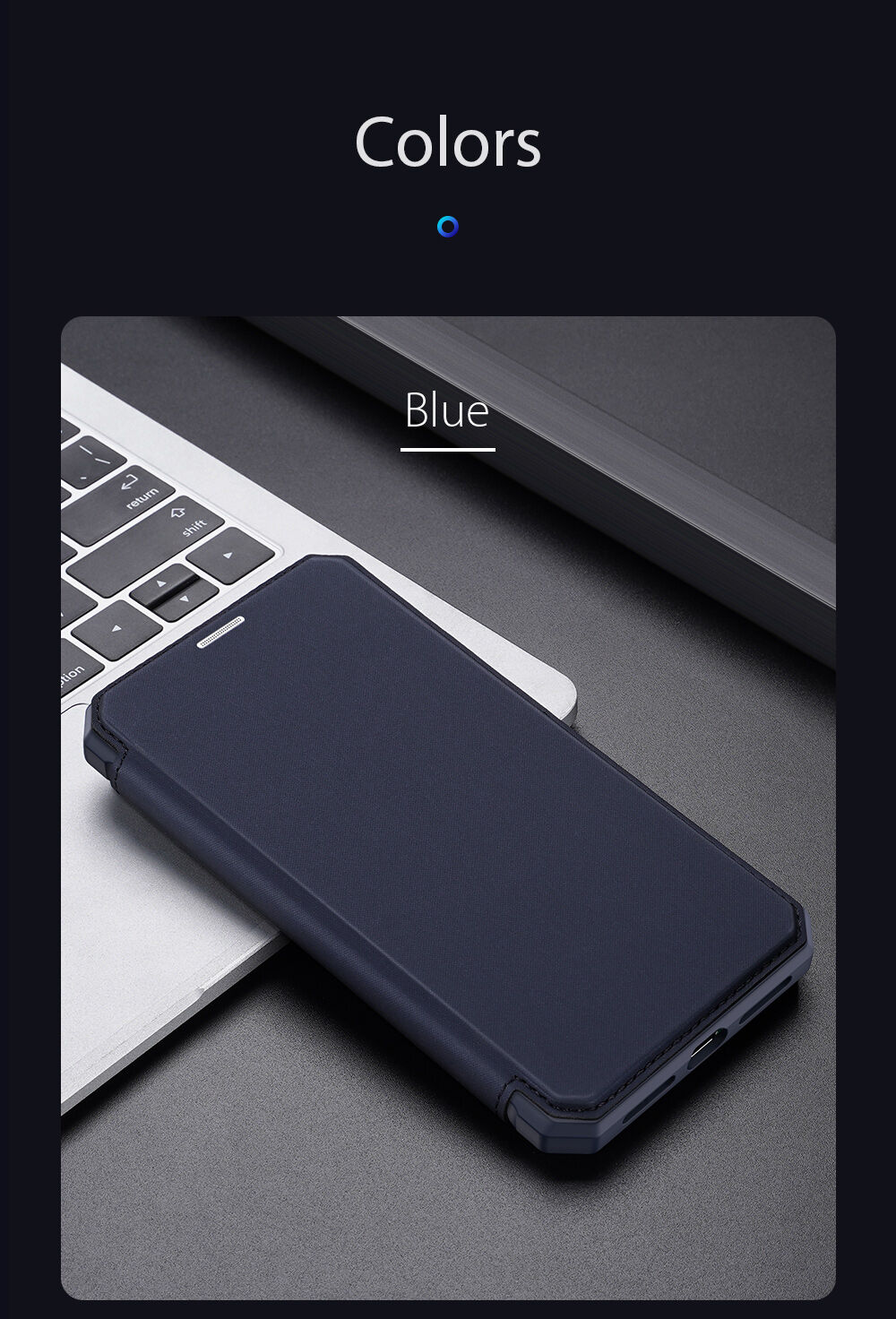 Dux Ducis калъф тип портмоне за iPhone 7 / 8 / SE (2020/2022) - черно