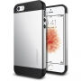 Spigen тънък защитен Armor кейс за Apple iPhone SE (2016) / 5S /5 - сребърен