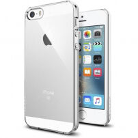Spigen изключително тънък устойчив кейс за Apple iPhone SE (2016) / 5S - прозрачен
