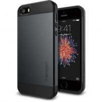 Spigen тънък защитен Armor кейс за Apple iPhone SE (2016) / 5S - черен