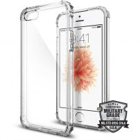 Spigen Crystal Shell защитен кейс от поликарбонат за Apple iPhone SE (2016) / 5S - прозрачен
