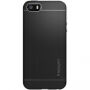 Spigen Neo ексклузивен защитен кейс за Apple iPhone SE (2016) / 5S - черно-сребърен