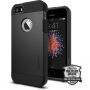 Spigen Armor устойчив тънък кейс за Apple iPhone SE (2016) / 5S - черен